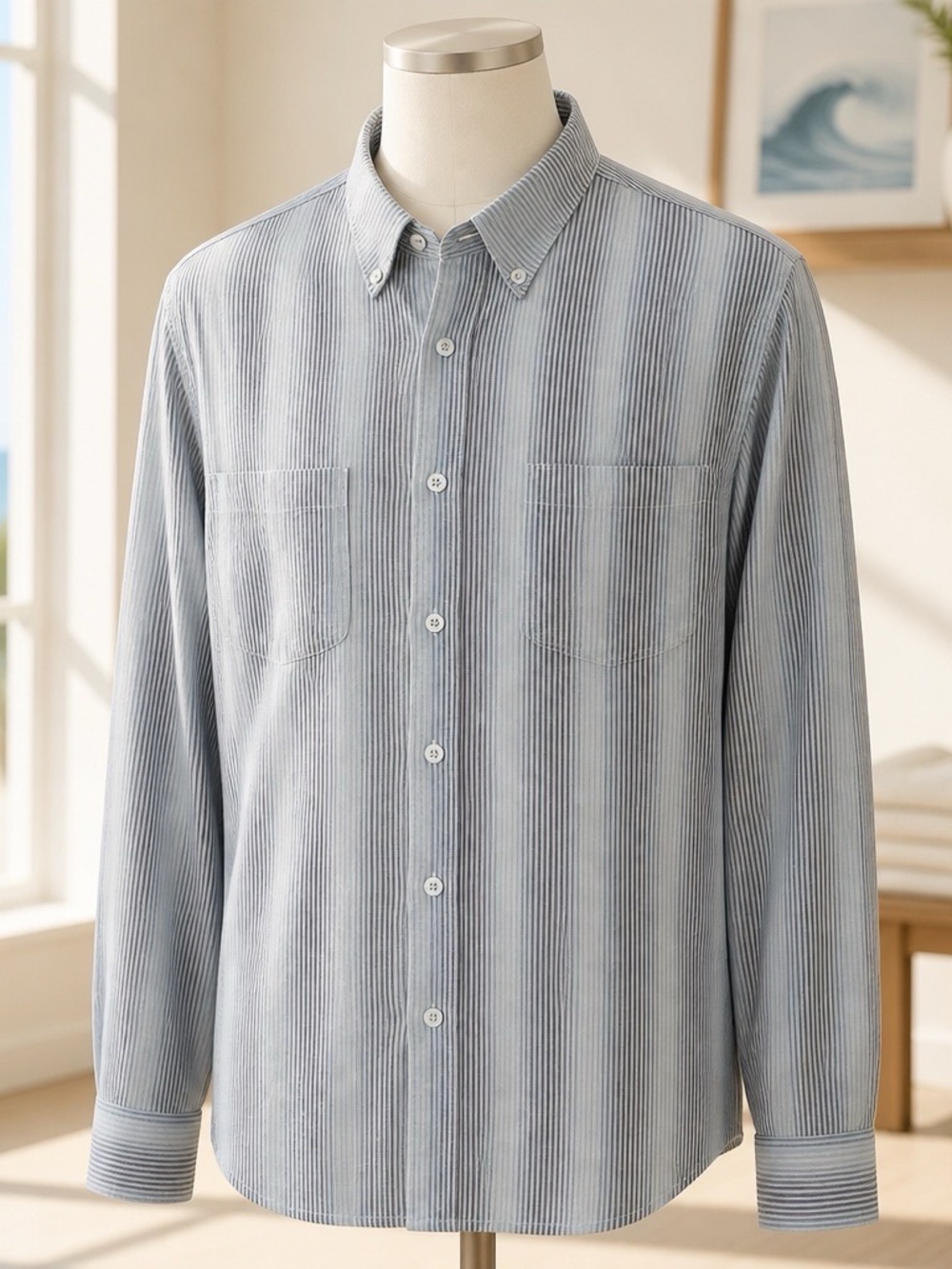 Tommy Bahama 100% Silk Striped Button-Up Shirt  Mens size small